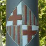 Escudo de Barcelona con forma romboide