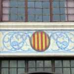 Escudo de Catalunya con mosaico vegetal
