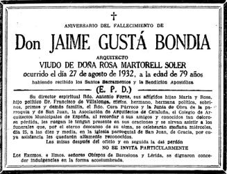 Jaume Gustàl-Necrologica